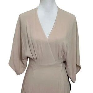 Reformation Winslow Crepe Wrap Maxi Dress in Champagne Almost Brand New